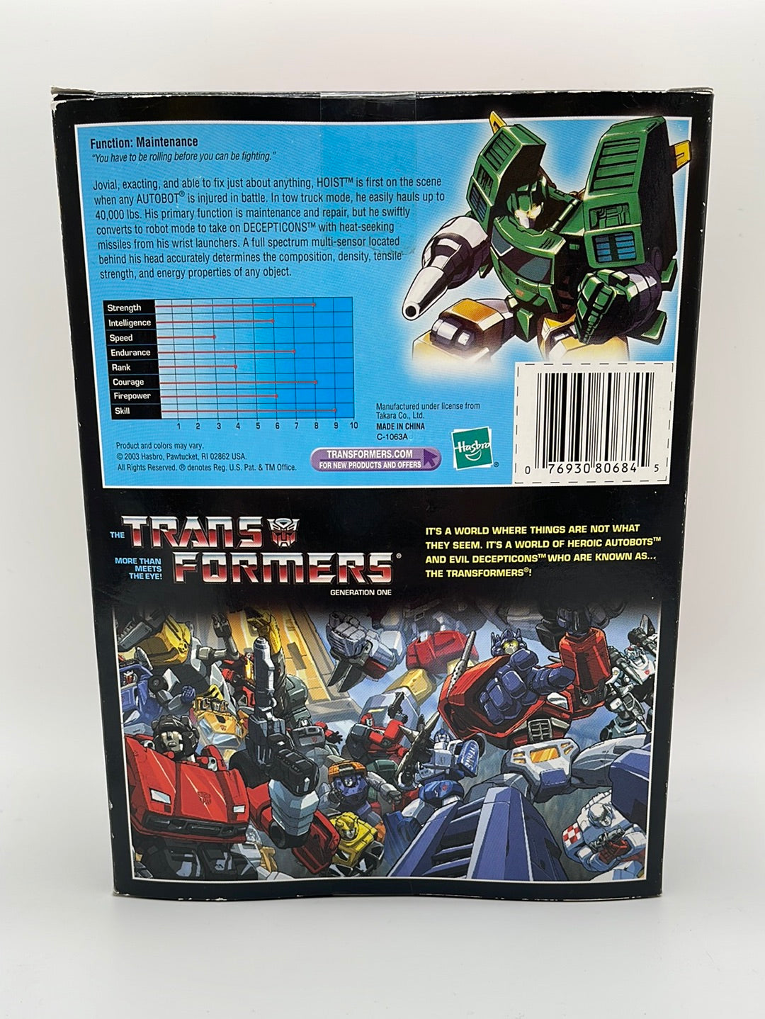 2003 Transformers G1 Hoist Commemorative Series V Hasbro Takara Reissue TRU